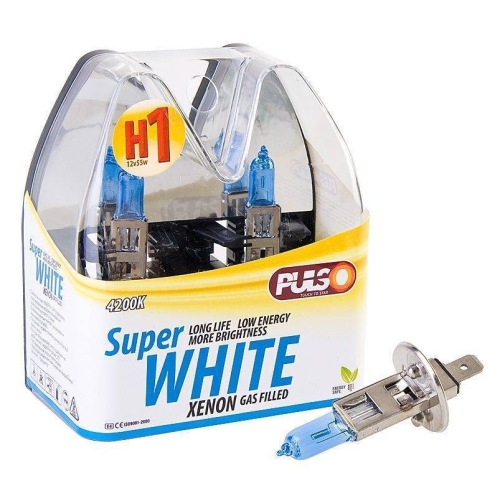 Лампи PULSO/галогенні H1/P14.5S 12v55w super whit