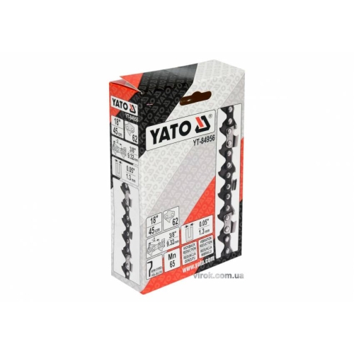 Ланцюг YATO l= 18"/ 45 см (62 ланки) для ланцюгових пилок з напрямною шиною YT-849355