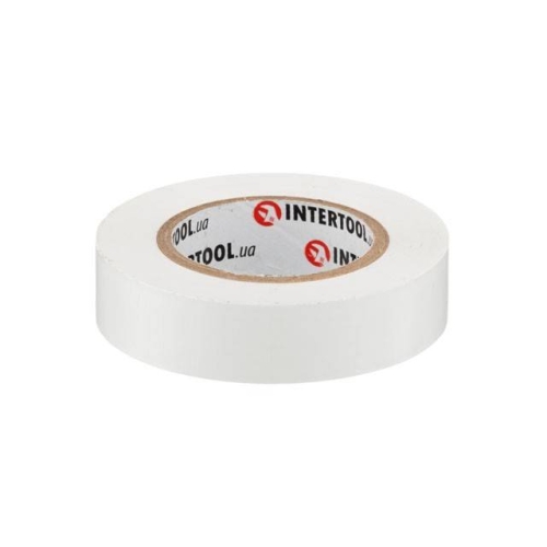 Стрічка ізоляційна 0.15мм*17мм*15м біла INTERTOOL IT-0043