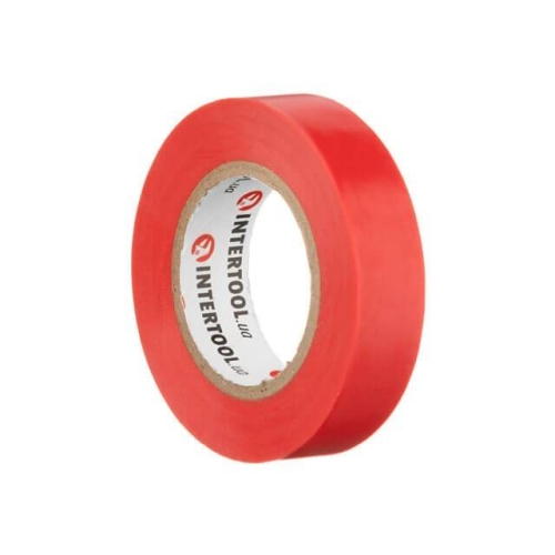 Стрічка ізоляційна 0.15мм*17мм*15м червона INTERTOOL IT-0040