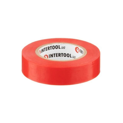 Стрічка ізоляційна 0.15мм*17мм*15м червона INTERTOOL IT-0040