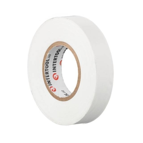 Стрічка ізоляційна 0.15мм*17мм*25м біла INTERTOOL IT-0063