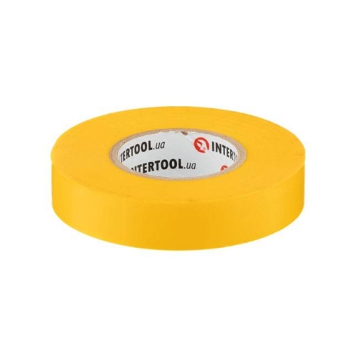 Стрічка ізоляційна 0.15мм*17мм*25м жовта INTERTOOL IT-0062