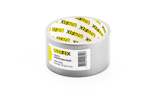 Стрічка клейка армована сіра 50мм*5м UNIFIX