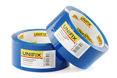Стрічка клейка пакувальна 45мм 200 синя SKBL-5400266 UNIFIX