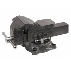 Тиски слюсарні, що обертаються з ковковою YATO, b= 150 мм, m= 19 кг