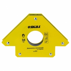 Магніт для сварки стріла 34кг 110×110мм (45,90,135°) Sigma (4270331)
