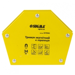 Магніт для сварки трапеція 34кг 105×65×65×45мм (30,45,60,75,90,135°) Sigma (4270361)