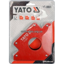 Магнітна струбцина заварки YATO 122х190х25мм, 34кг, Ø=46мм [6/18]