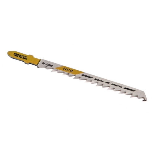 MasterTool Пильное полотно для лобзика по дереву 5 шт, прямой рез, 6TPI, L 100 мм T101D, Арт.: 14-2809
