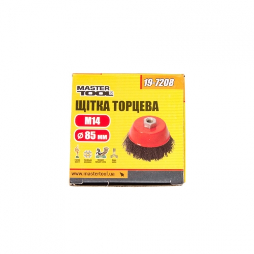 MasterTool Щітка торцева з рифленого дроту D 85 М14, Арт.: 19-7208
