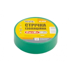 MasterTool Стрічка ізоляційна 0,15мм, 17мм*10м, 10шт, зелена, Арт.: 44-9410