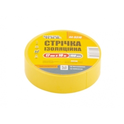 MasterTool Стрічка ізоляційна 0,15мм, 17мм*10м, 10шт, жовта, Арт.: 44-9310