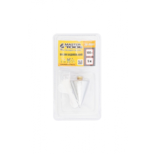 MasterTool Виска будівельна металева конусна, 100 г, Ст.: 30-0601