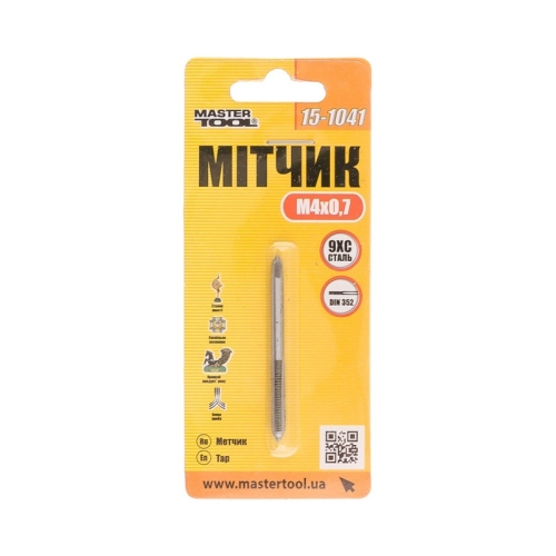 Мітчик для нарізування різьблення MASTERTOOL M4х0.7 мм 15-1041
