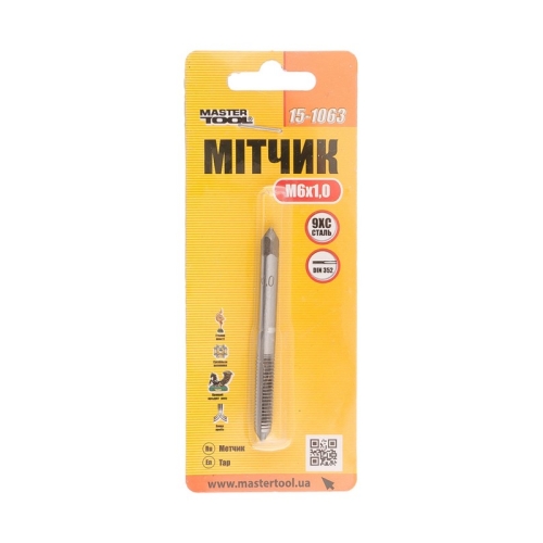 Мітчик для нарізування різьблення MASTERTOOL M6х1.0 мм 15-1063