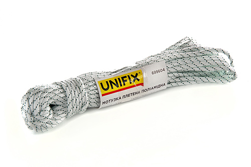 Мотузка плетена поліамідна (капронова) 5мм 20м UNIFIX