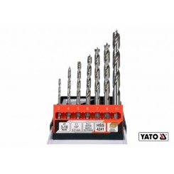 НАБІР СВЕРЛ ПО ДЕРЕВУ СПИРАЛЬНИХ YATO Ø3-4-5-6-7-8-10 ММ HEX 1/4" HSS 4241 7 ШТ