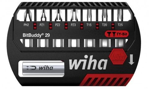Набір біт Wiha BitBuddy TY PH, PZ, TX 29мм, 8 предметів,E 6.3,1.4",CrV