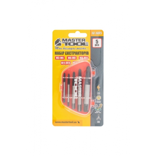 Набір для викручування зірваних гвинтів MASTERTOOL 5 шт (екстрактори) 14-1405