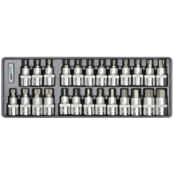 Набір головок зі вставкою Hex, Torx, Spline 1/2" 25од ложемент