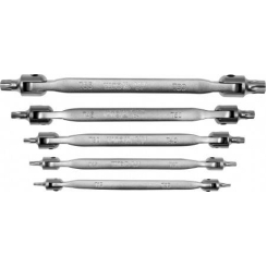 Набір ключів TORX 2-сторонні на шарнірах YATO: Т15-Т60, Cr-V, 5 шт.