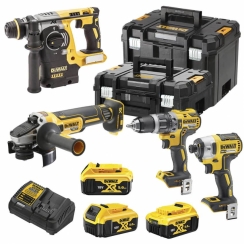 Набір з чотирьох безщеточних інструментів DeWALT DCK422P3T