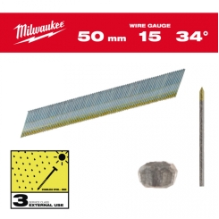 Набор гвоздей для нейлера 15G/34°/63мм (2200 шт)