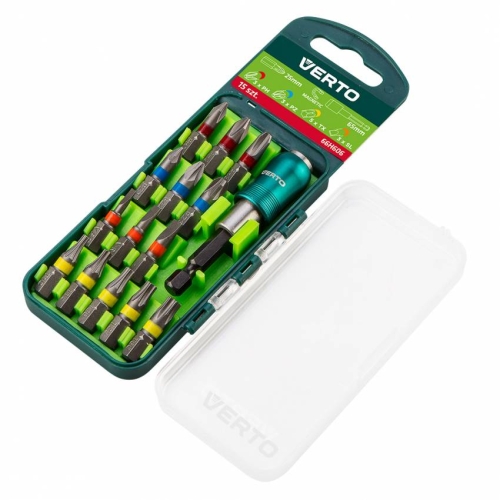Накінечник викрутки, набір 16 шт., 25 mm -  3 x PH, 3 x PZ, 3 x SL, 5 x TX + тримач насадок