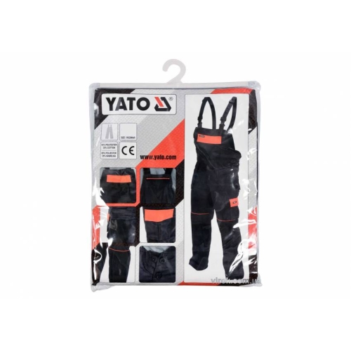 Напівкомбінезон робочий YATO, розмір L/XL; 65% - поліестер, 35% - бавовна