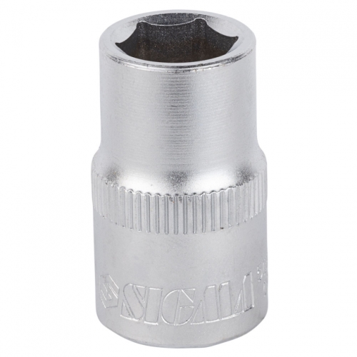 Насадка шестигранна коротка 1/2" 13мм CrV mid Sigma (6071131)