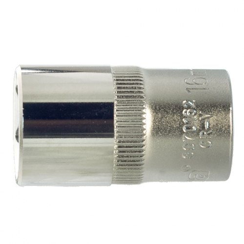 Насадка шестигранна коротка 1/2" 16мм CrV ULTRA (6070162)