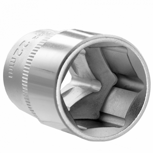 Насадка шестигранна коротка 1/2" 22мм CrV ULTRA (6070222)