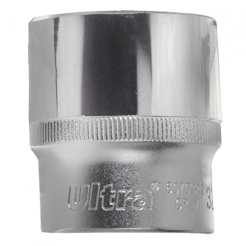 Насадка шестигранна коротка 1/2" 32мм CrV ULTRA (6070322)