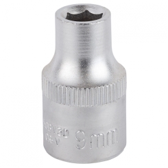 Насадка шестигранна коротка 1/2" 9мм CrV mid Sigma (6071091)