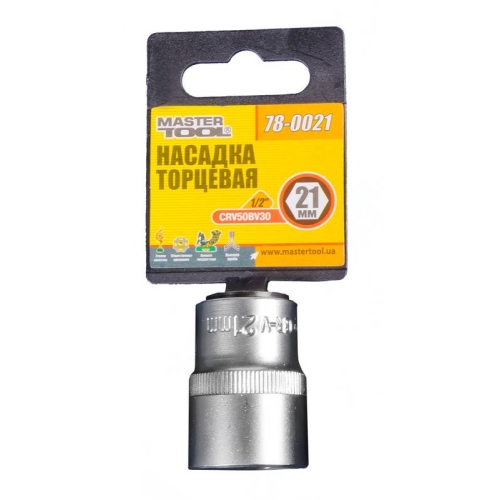 Насадка торцева 6-гранна MASTERTOOL 1/2" 21 мм CRV 78-0021