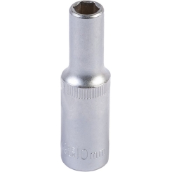 Насадка торцева 6-гранна подовжена MASTERTOOL 1/2" 10 мм CRV 78-0510