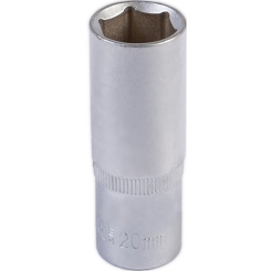 Насадка торцева 6-гранна подовжена MASTERTOOL 1/2" 20 мм CRV 78-0520
