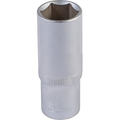 Насадка торцева 6-гранна подовжена MASTERTOOL 1/2" 22 мм CRV 78-0522