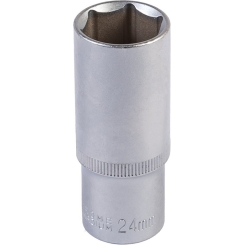 Насадка торцева 6-гранна подовжена MASTERTOOL 1/2" 24 мм CRV 78-0524