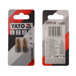 Насадка викруткова YATO PZ2 х 25 мм. HEX 1/4", покрита титаном, 2 шт.