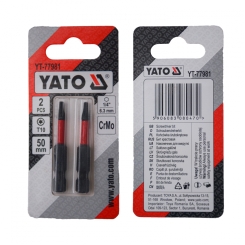 Насадка викруткова YATO TORX T10 х 50 мм HEX 1/4", хром-молібден, 2 шт.