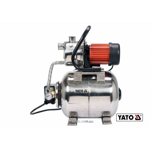 Насосна станція (Гідрофор) YATO 1200 Вт 4000 л/год Ø1" 19 л 9/50 м