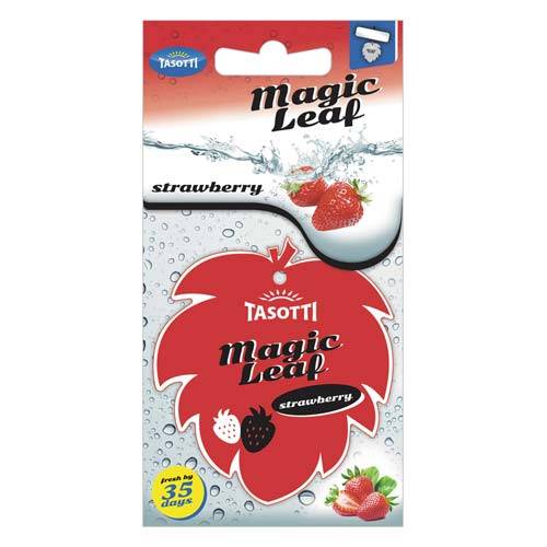 Осв. повітря Tasotti сухий "листок" Tasotti "Magic Leaf" Strawberry (уп.50 шт/ ящ.500 шт)