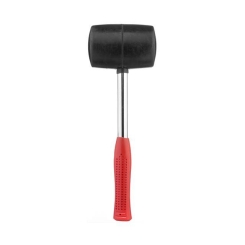 Киянка гумова, 1030 г, 70 мм, чорна гума, металева ручка INTERTOOL HT-0233