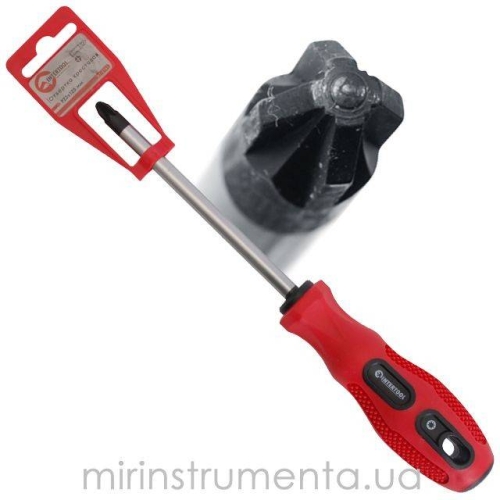 Викрутка хрестова, PZ2×125 мм, Cr-V INTERTOOL VT-3160