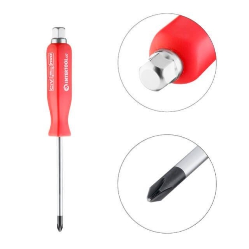 Викрутка ударна PH 2*100мм, CrV INTERTOOL HT-0487
