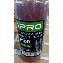 Папір шліфувальний P100 рулон 200мм*10м (тканинна основа) APRO