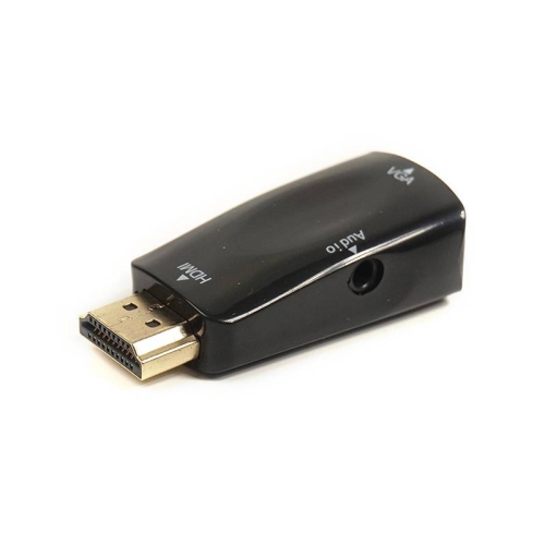 Перехідник PowerPlant HDMI-VGA Audio з аудіо кабелем 0.5м