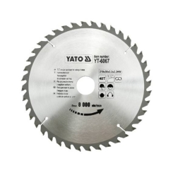 Пила дискова переможна YATO: 210х30x3, 2x2, 2мм I зубці 40 І RPM до 8000 1/хв [10/20]